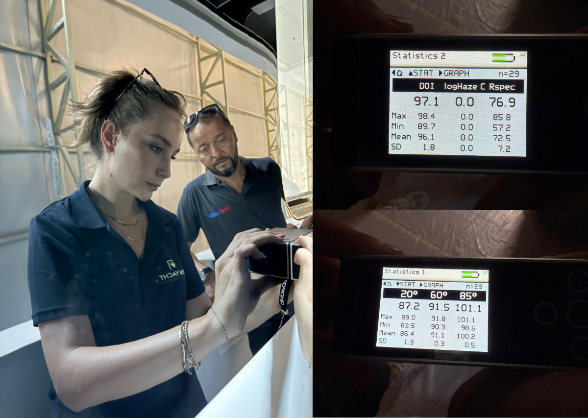 yacht paint inspecting and results statistics