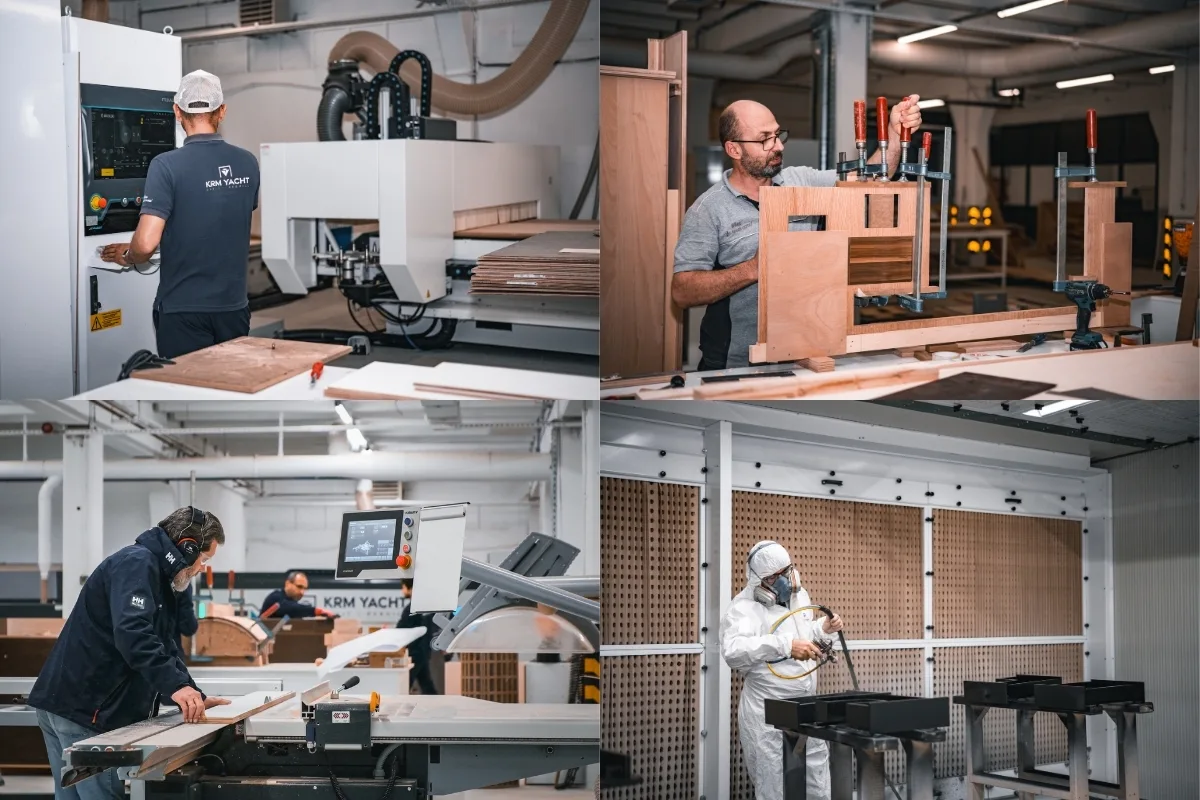 krm yacht interior production facility application