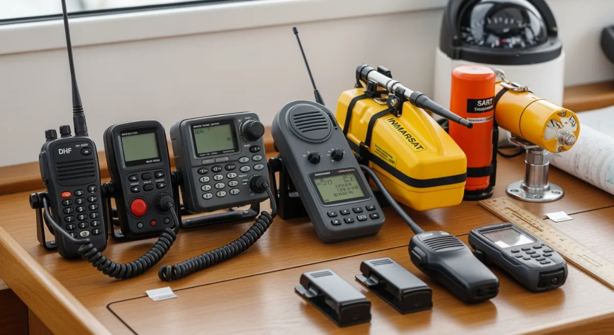 GMDSS Core Kit on a Chart Table